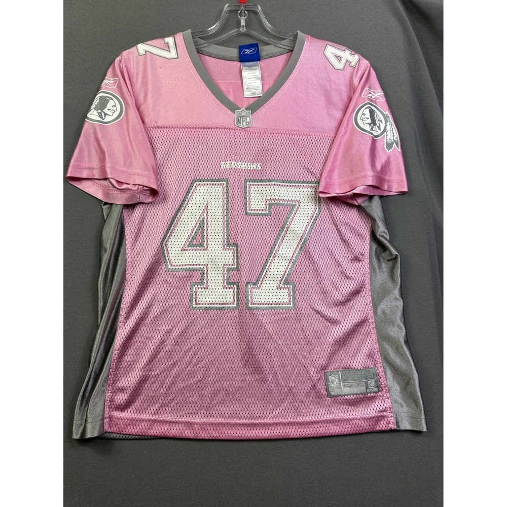 Reebok NFL Washington Redskins Chris Cooley 47 Jersey Pink Grey Women's Large